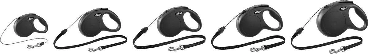 Flexi New Classic Koord - Hondenriem - Zwart - S - 8 M - (<12 Kg) - Afbeelding 5