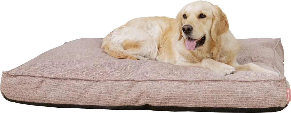 Snoozle Orthopedische Hondenmand - Zacht En Luxe Hondenkussen - Hondenbed - Wasbaar - Hondenmanden - 80 X 55 Cm - Desert Pink