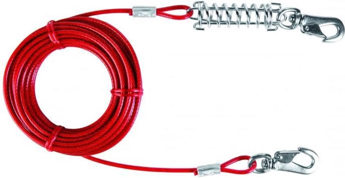 Trixie Aanleglijn Rood - 5 MTR - Afbeelding 2