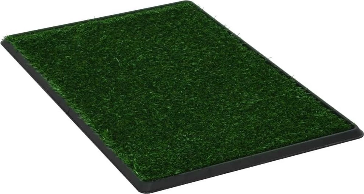VidaXL Huisdierentoilet Met Bak En Kunstgras 76x51x3 Cm Groen - Afbeelding 2