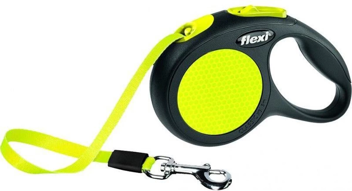 Flexi New Classic - Hondenriem Incl. Neon Band - Geel - S - 5 M - (<12 Kg) - Afbeelding 10