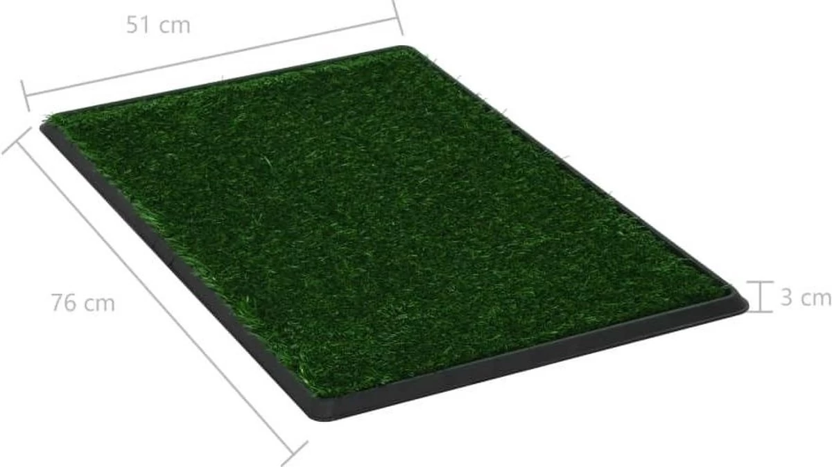 VidaXL Huisdierentoilet Met Bak En Kunstgras 76x51x3 Cm Groen - Afbeelding 8