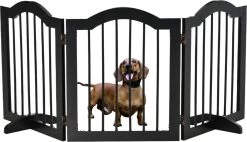 Paws & Claws - Hondenhek Deurhekje - Dog Barrier - 154,5 X 61 Cm - Opvouwbaar - Zwart