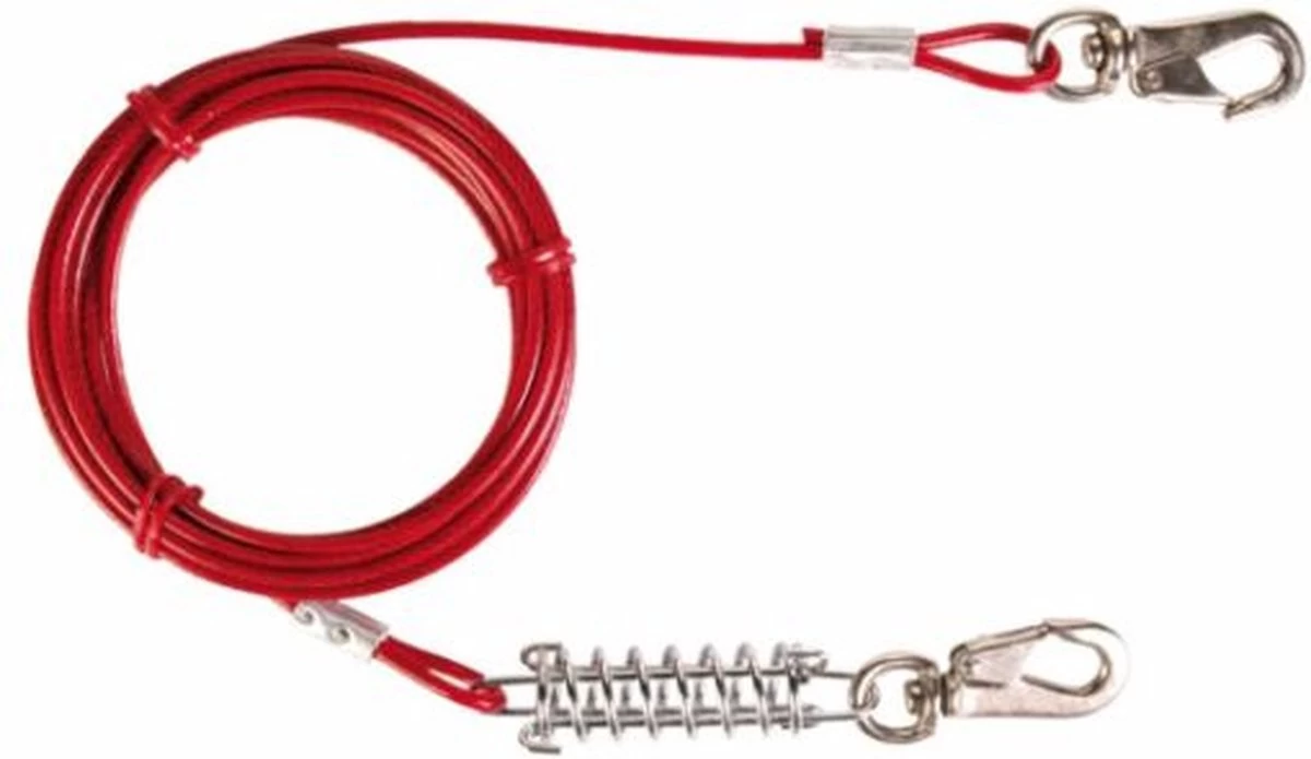 Trixie Aanleglijn Rood - 5 MTR - Afbeelding 3