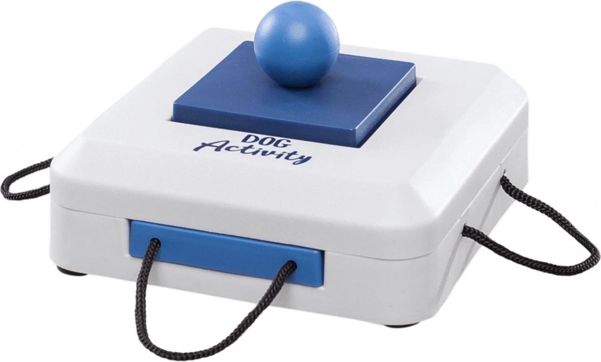 Trixie Dogtoy Dog Activity Strategy Game Gamble Box - Piepend Speelgoed - 15cm X 15cm X 9cm - Zwart/rood/oranje