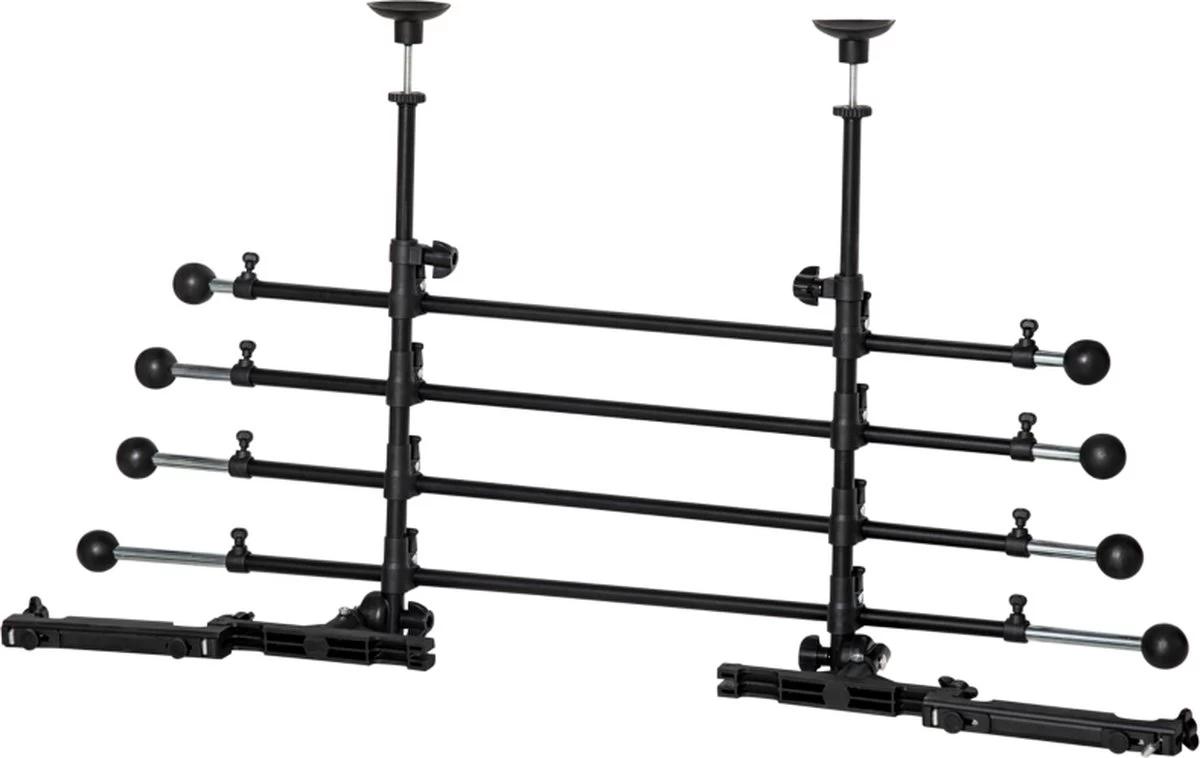 Hondenrek Auto - Hondenrek - Autorek Hond - Bagagerek - Verstelbaar - Staal - Zwart