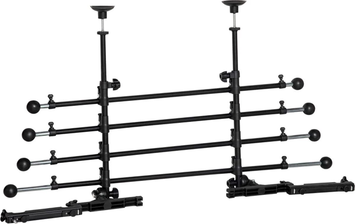 Hondenrek Auto - Hondenrek - Autorek Hond - Bagagerek - Verstelbaar - Staal - Zwart - Afbeelding 3