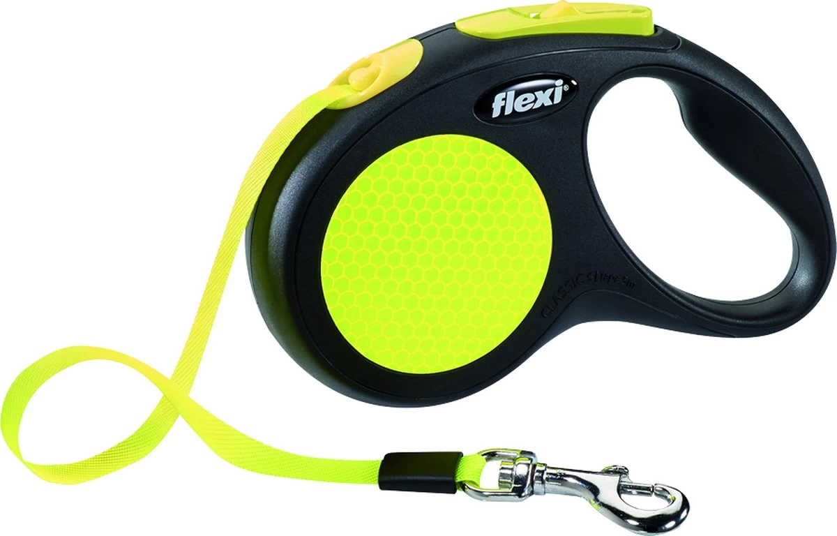 Flexi New Classic - Hondenriem Incl. Neon Band - Geel - S - 5 M - (<12 Kg) - Afbeelding 14