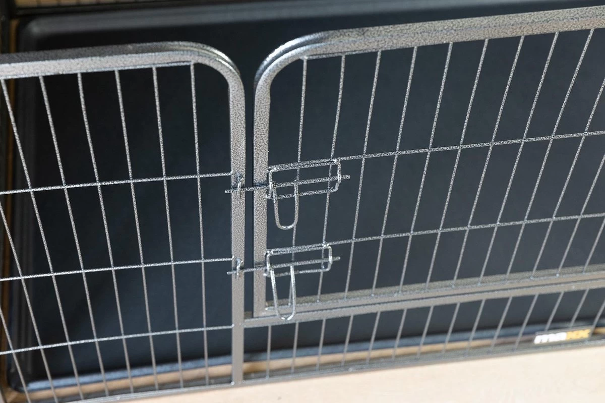 MaxxPet Puppyren - Hondenbench - Puppykennel - Hondenren - 125 X 78 X 80 Cm - Zwart - Afbeelding 3