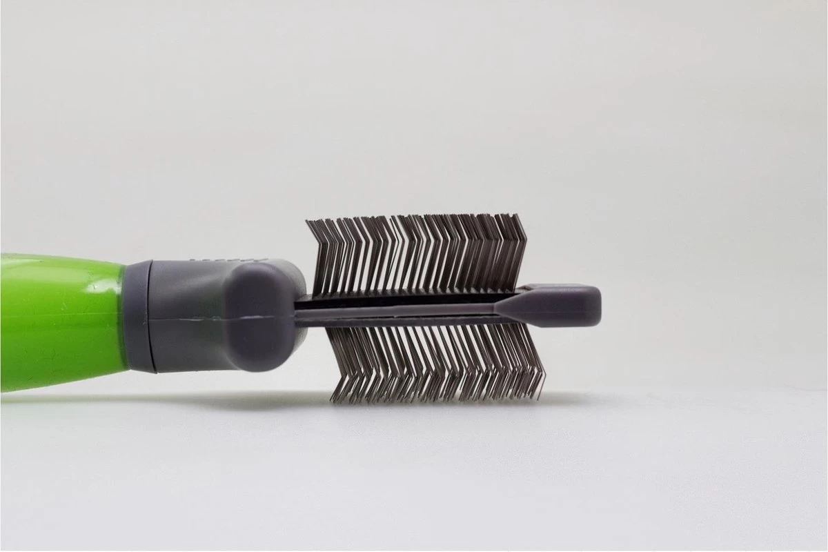 Moser Premium Slicker Borstel - Hondenvachtborstel - Groen Grijs - Afbeelding 3