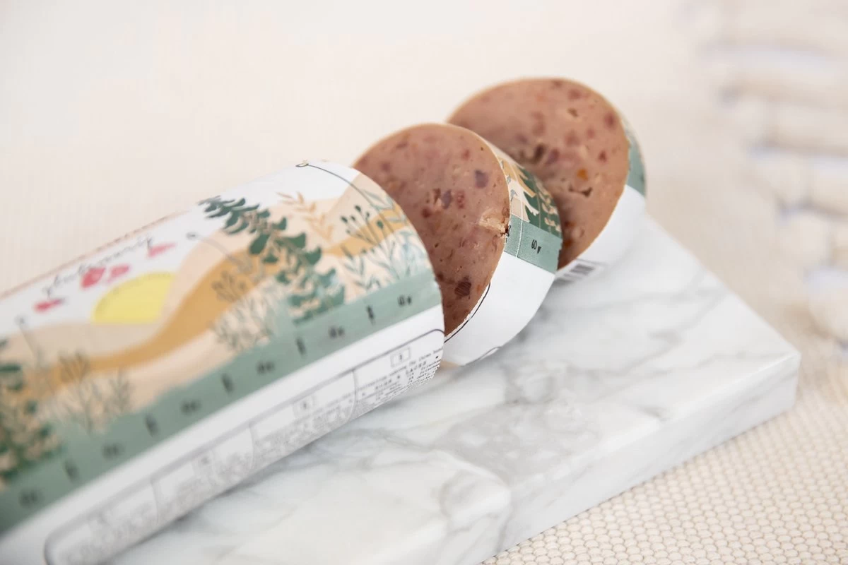 Kivo Petfood Houdbare Worst 12 X 600 Gram Kip & Zalm - Zacht Gestoomd Vlees - Glutenvrij Zonder Andere Fratsen - Afbeelding 2