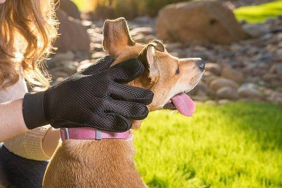 Merkloos Vachtverzorgingshandschoen - Afbeelding 17