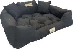 Kingdog - Honden- En Kattenbed 55 X 45 | Zwart - Maat S