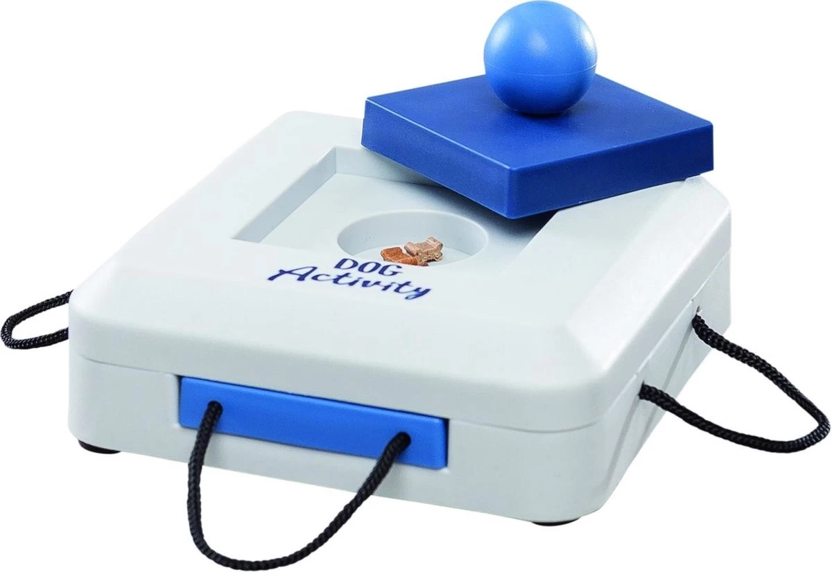 Trixie Dogtoy Dog Activity Strategy Game Gamble Box - Piepend Speelgoed - 15cm X 15cm X 9cm - Zwart/rood/oranje - Afbeelding 2