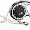 Flexi Rollijn New Comfort Tape L 8 M - Hondenriem - Zwart&Lichtgrijs