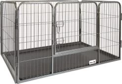 MaxxPet Puppyren - Hondenbench - Puppykennel - Hondenren - 125 X 78 X 80 Cm - Zwart