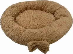 Pochon Pet - Donut - Bruin - Ronde Kattenmand - Rond Kattenkussen - Ronde Hondenmand - 50 X 50 X 12 Cm