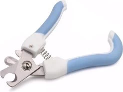 Merkloos Professioneel Dieren Nagelschaartje - Hond/Kat/Konijn/Vogel/ Cavia/Knaagdier - Incl. Veiligheidsstop & Nagelvijl - Wit/Blauw
