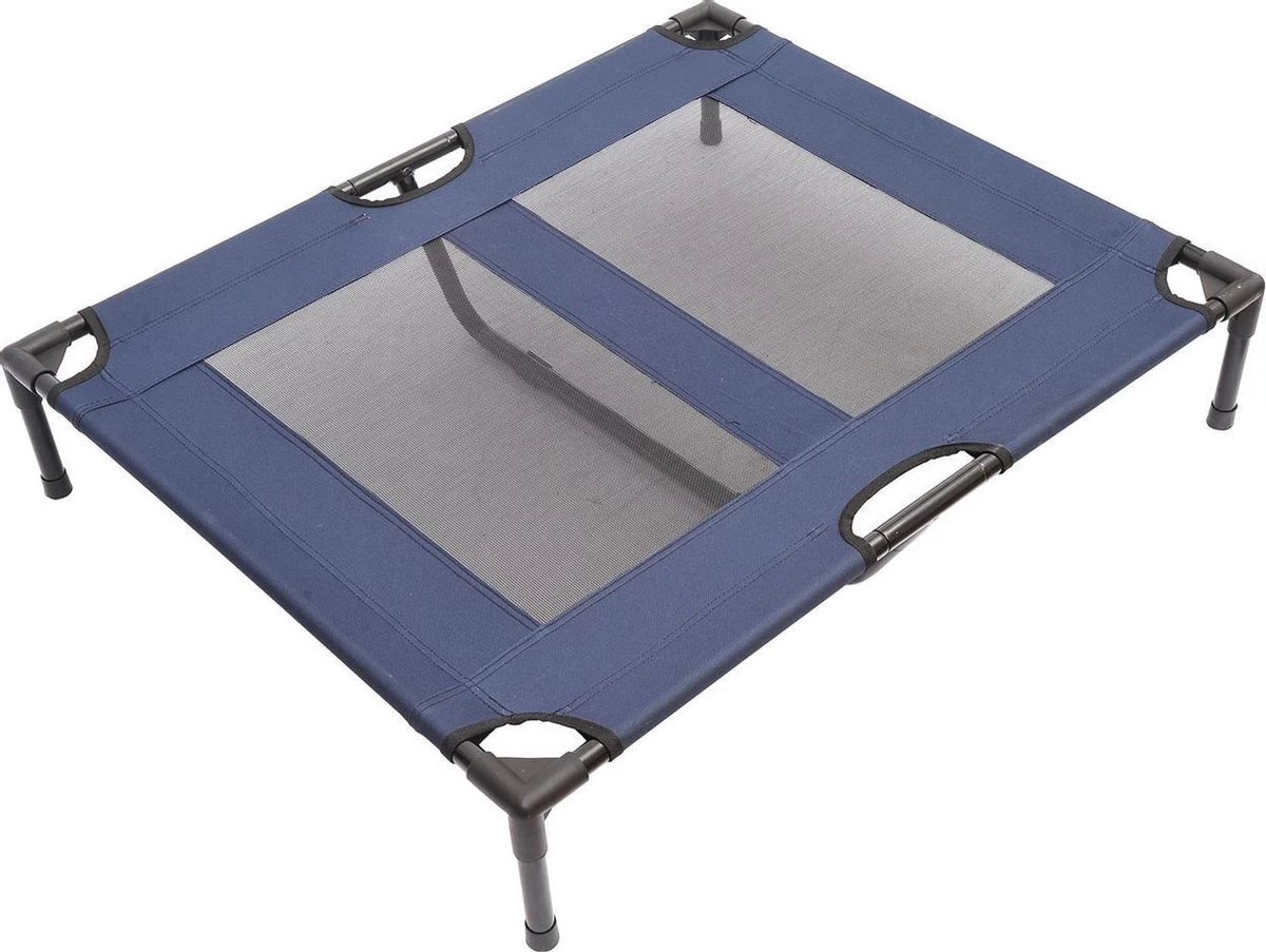 Paws & Claws - Hondenbed - Hondenstretcher - Honden Ligbed - Portable Draagbaar - 92 X 76 X 18 Cm - Blauw