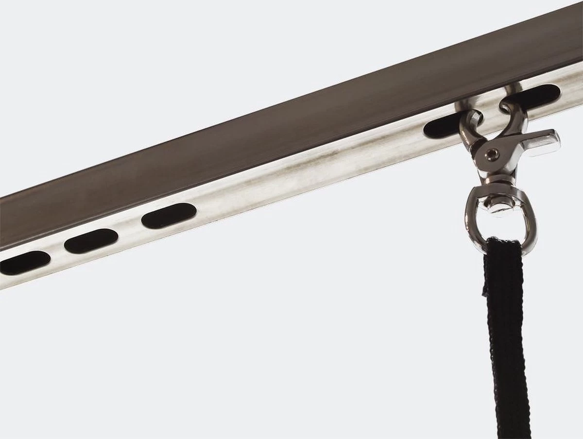 Honden Trimtafel Met Enkele Aanlijnoptie, 760 Mm Hoog, Inklapbaar; Kniptafel - Wastafel Met Lus Zwart / Grijs - Verzorgingstafel Voor Huisdieren - Multistrobe - Afbeelding 2