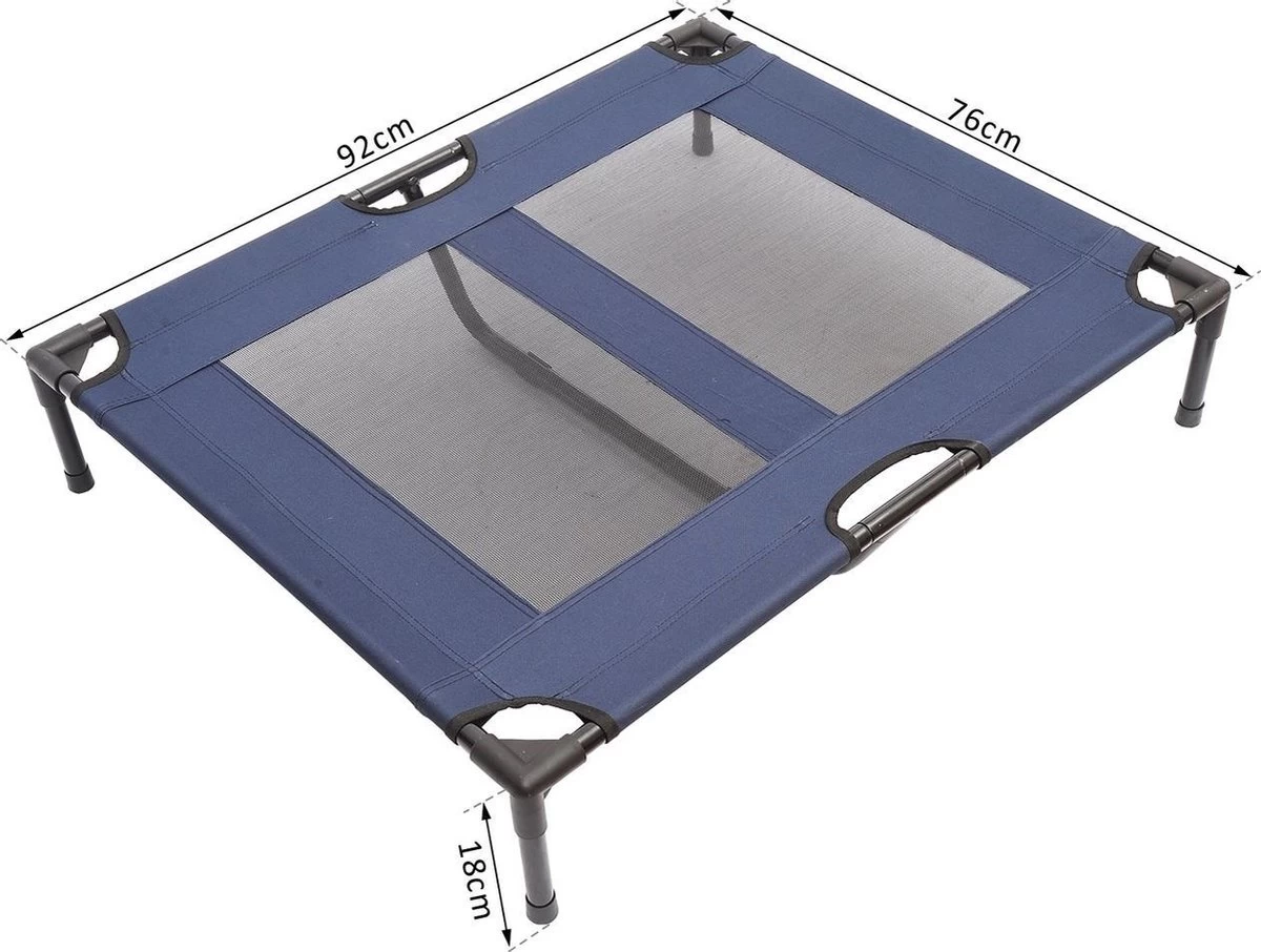 Paws & Claws - Hondenbed - Hondenstretcher - Honden Ligbed - Portable Draagbaar - 92 X 76 X 18 Cm - Blauw - Afbeelding 6