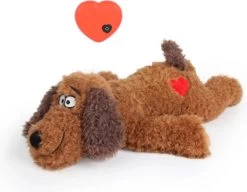 Merkloos Hondenknuffel - Puppyknuffel Met Hartslag - Knuffel Met Hartslag - Antistress Hond - Hondenspeelgoed