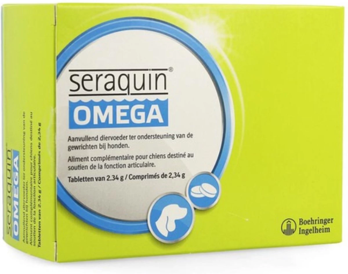 Seraquin Gewricht Supplement Seraquin Omega Hond - 6 X 10 Tabl à 2,34 G - Afbeelding 3