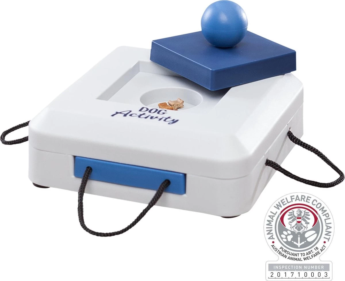 Trixie Dogtoy Dog Activity Strategy Game Gamble Box - Piepend Speelgoed - 15cm X 15cm X 9cm - Zwart/rood/oranje - Afbeelding 9