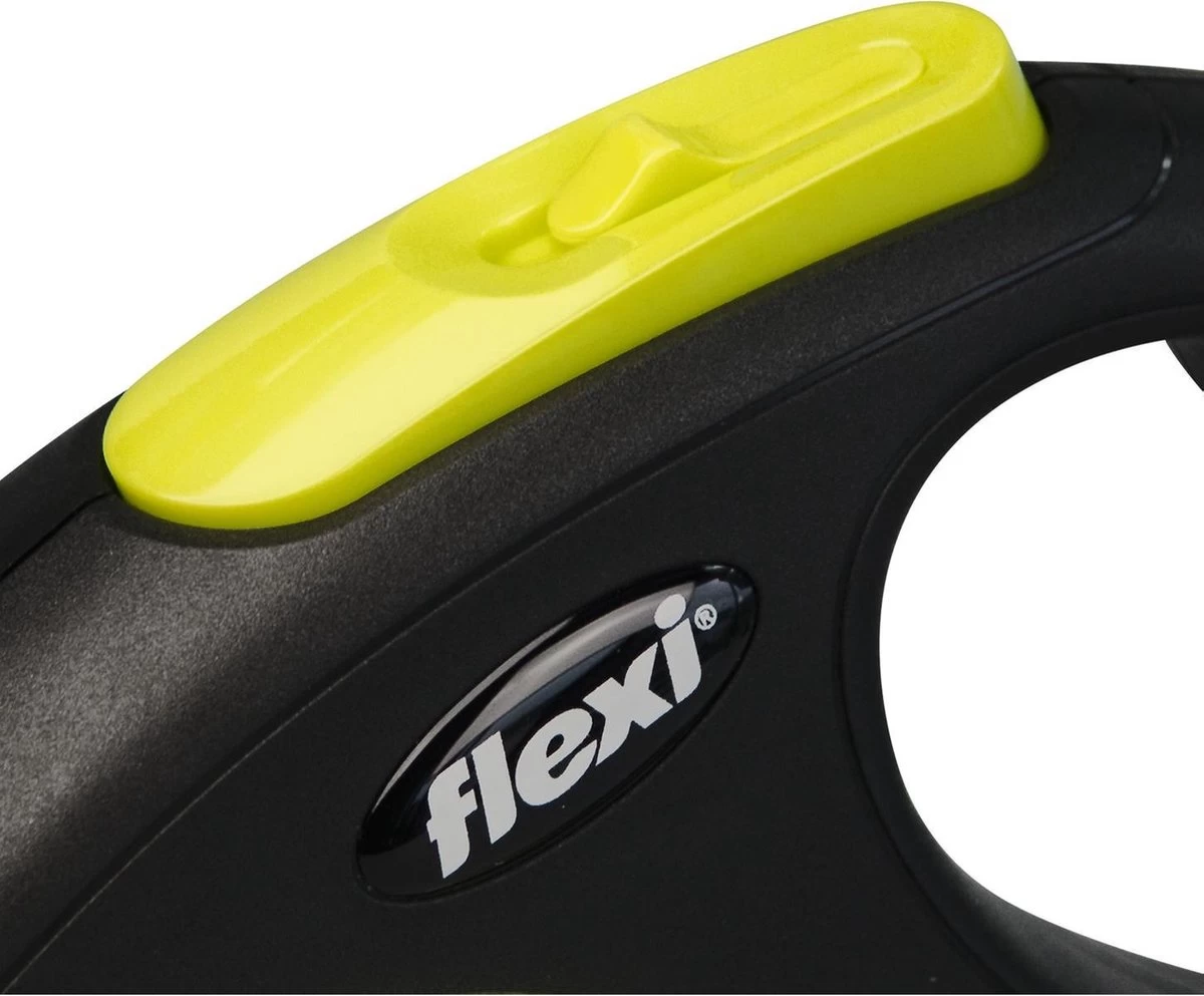 Flexi New Classic - Hondenriem Incl. Neon Band - Geel - S - 5 M - (<12 Kg) - Afbeelding 2