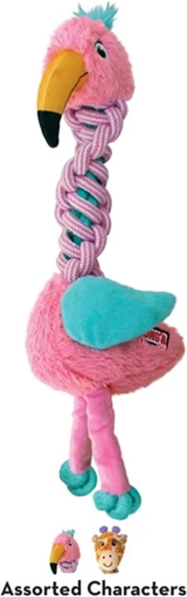 KONG Knots Twists – Hondenspeelgoed Met Touw – Kauwspeeltje – Flostouw – Exta Sterk – Met Pieper - Md/Lg - Afbeelding 2