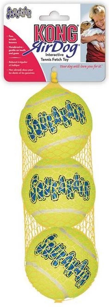 Kong Air Squacker Tennisbal - Hondenspeelgoed - Geel - M - Ø7,1 Cm - Afbeelding 4
