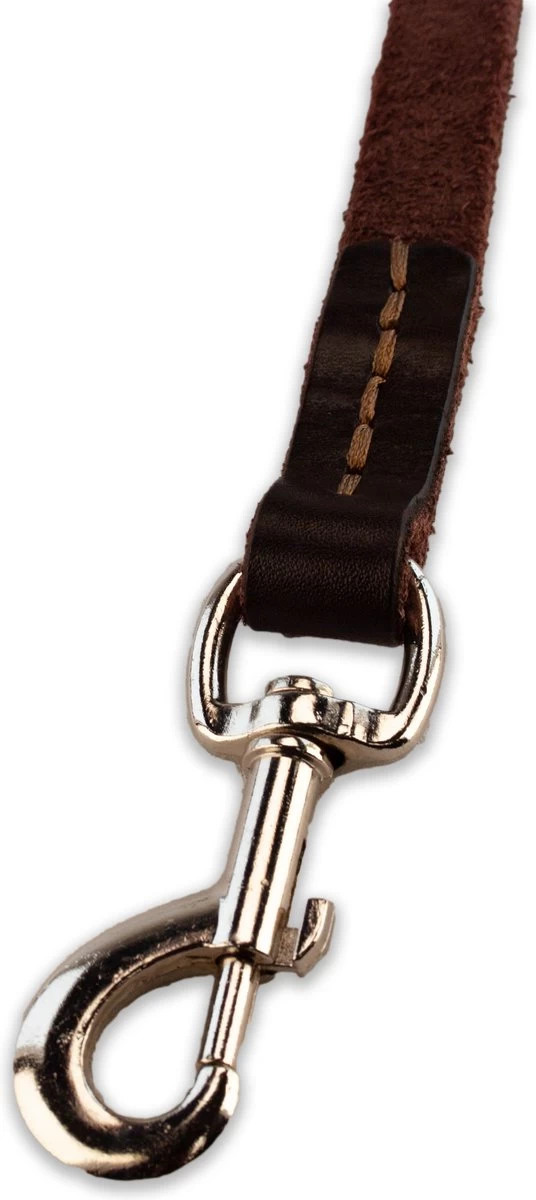 Multifunctionele Hondenriem - 220cm - Bruin - Leren Hondenriem - 100% Volnerfleer - Hondenriem Leer - Leiband Hond - Afbeelding 3