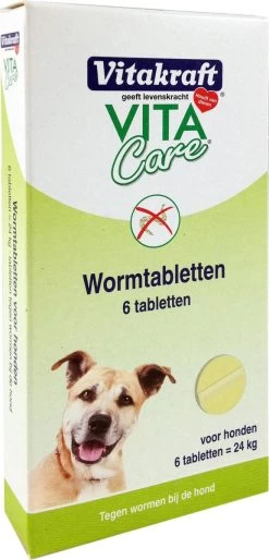 Vitakraft Vitacare Wormtabletten Antiworm Wormen Honden - 6 Tabletten