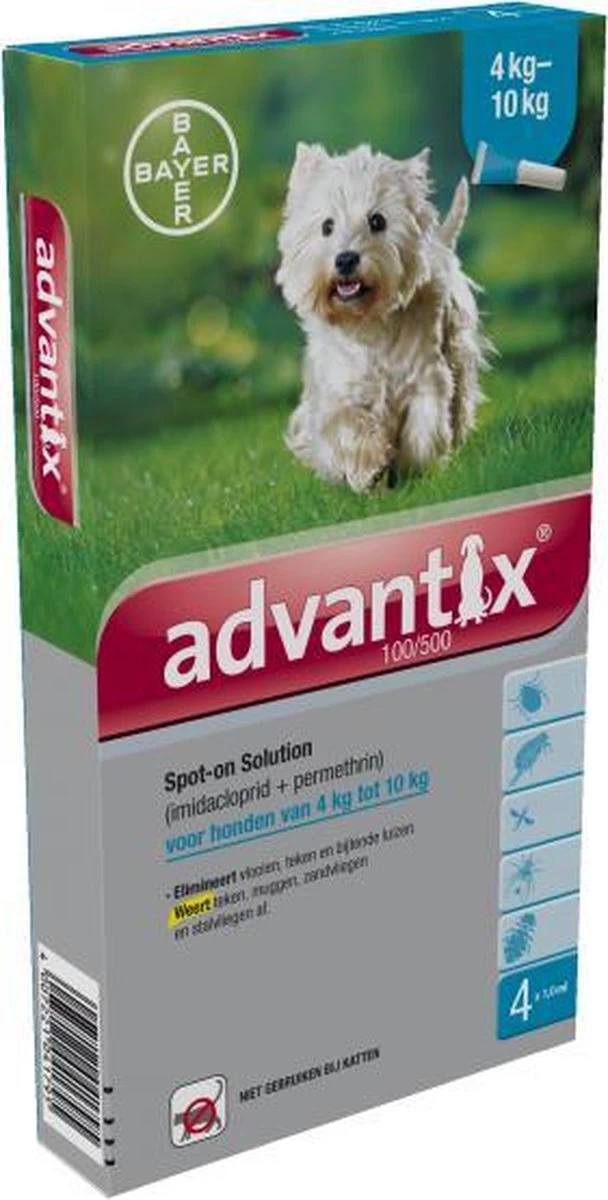 Bayer Advantix Vlooien & Teken Pipetten - Hond 4 Tot 10 Kg - 4 Stuks - Afbeelding 15