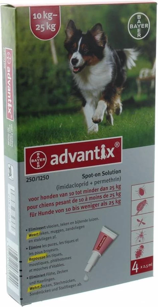 Bayer Advantix Vlooien & Teken Pipetten - Hond 4 Tot 10 Kg - 4 Stuks - Afbeelding 13