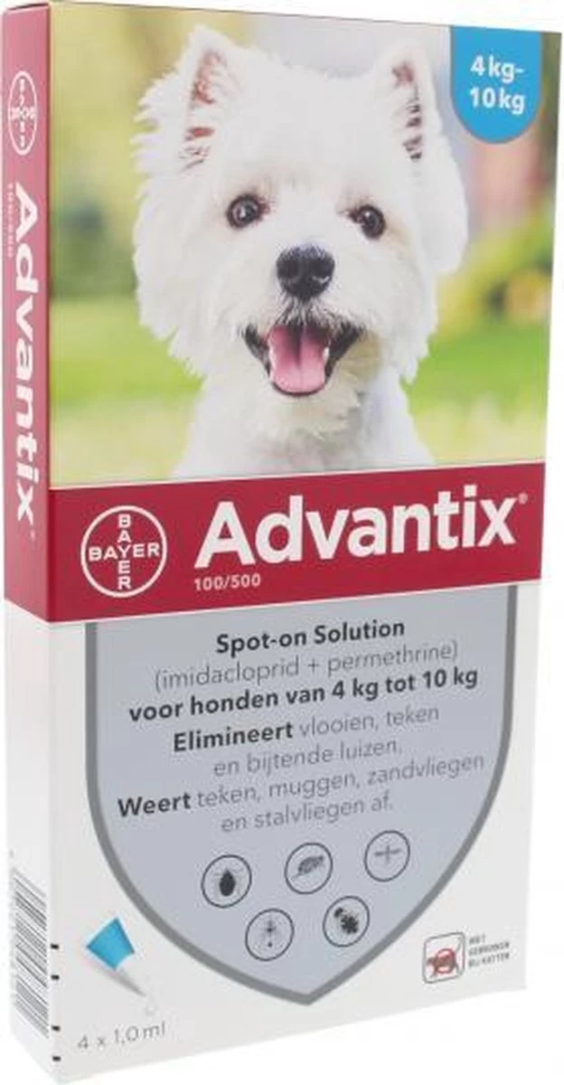 Bayer Advantix Vlooien & Teken Pipetten - Hond 4 Tot 10 Kg - 4 Stuks - Afbeelding 6
