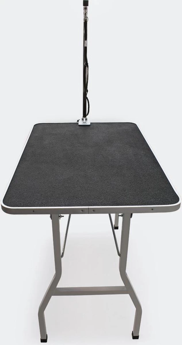 Honden Trimtafel Met Enkele Aanlijnoptie, 760 Mm Hoog, Inklapbaar; Kniptafel - Wastafel Met Lus Zwart / Grijs - Verzorgingstafel Voor Huisdieren - Multistrobe
