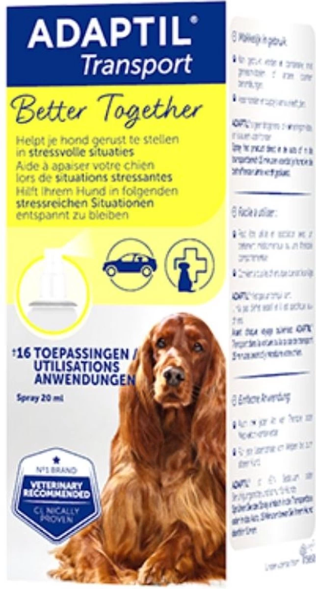 Adaptil Antistressmiddel - Transport Spray Hond - 20 Ml - Afbeelding 4