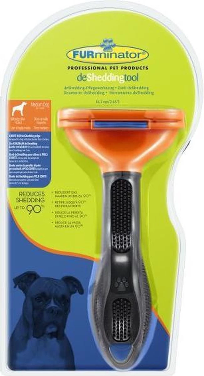 Furminator Hond Kortharig - Hondenborstel - M - Afbeelding 3