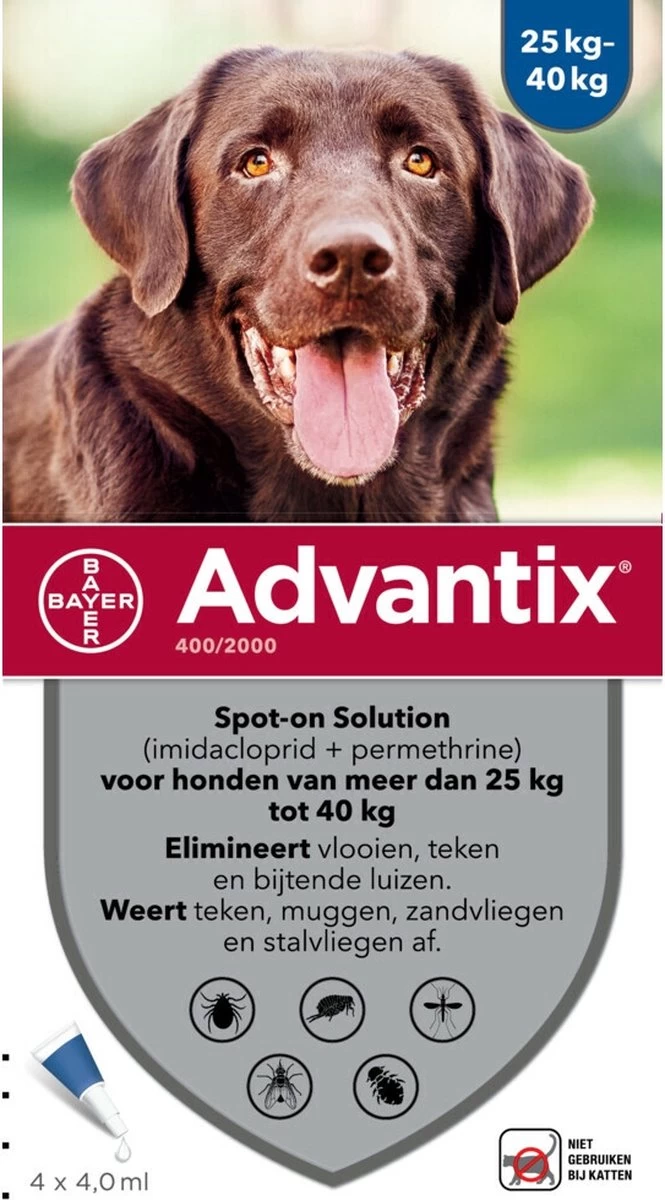 Bayer Advantix Spot-on 400/2000 25+ Kg - 4 Pipetten