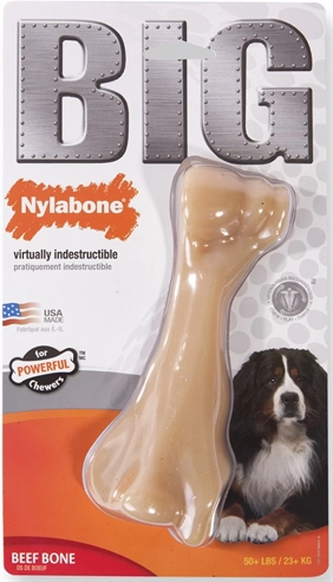 Nylabone Big Chew Kauwbot - Kipsmaak - Hond Zwaarder Dan 23 Kg - Afbeelding 7