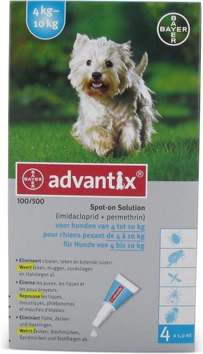 Bayer Advantix Vlooien & Teken Pipetten - Hond 4 Tot 10 Kg - 4 Stuks - Afbeelding 9