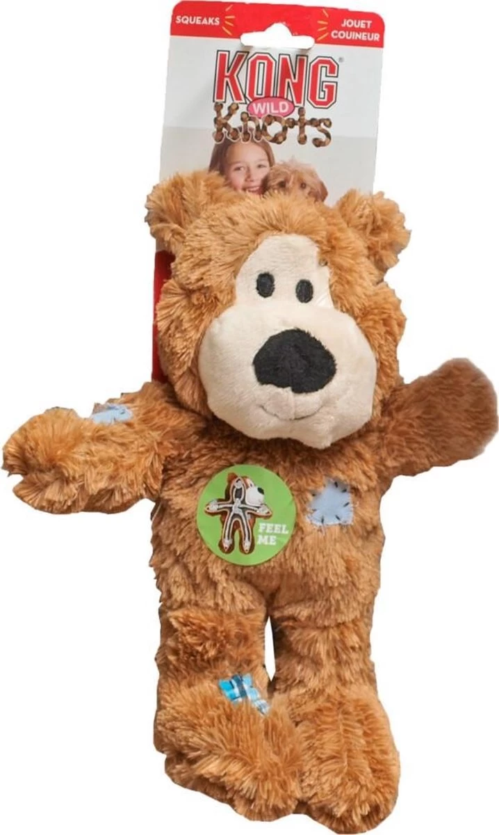 Kong Wild Knots Beer - Hondenspeelgoed - Assorti - M - 25 X 20 X 10 Cm - Afbeelding 5