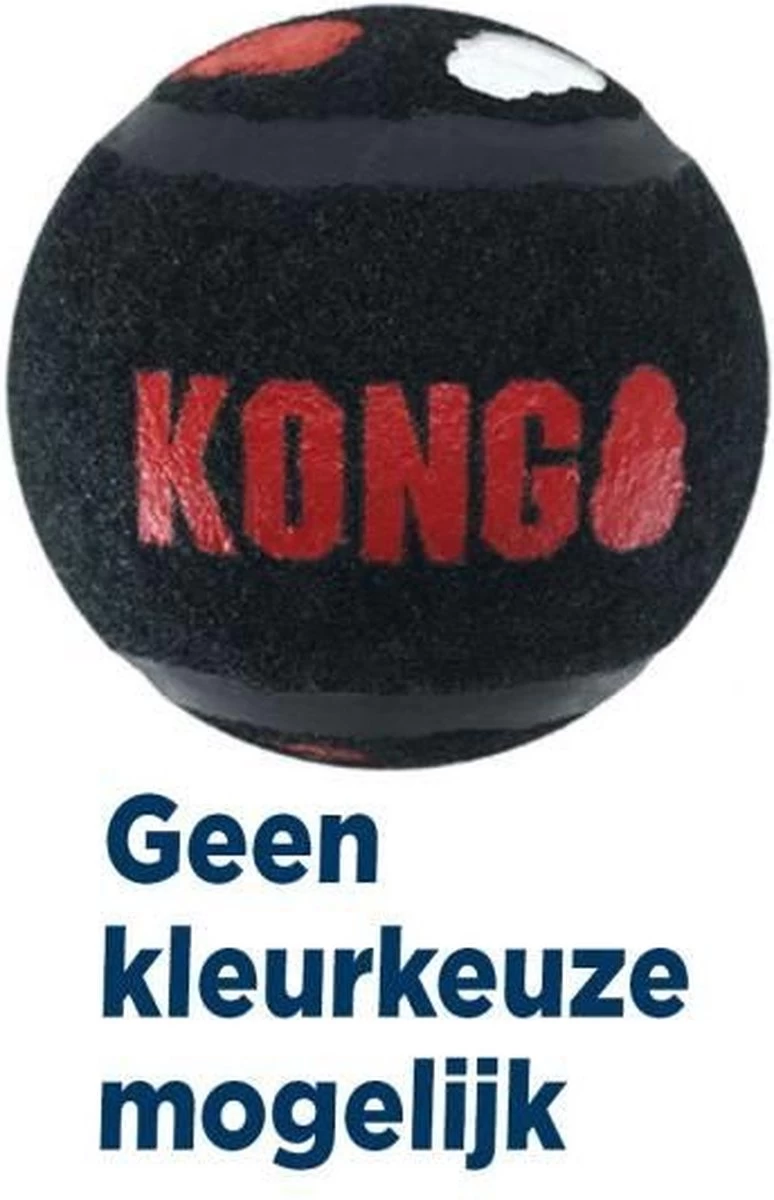 KONG Signature Speelballen M - Steviger Dan Tennisballen - Niet Schurend Materiaal - Speelbal Voor Honden - 3 Stuks - Afbeelding 4