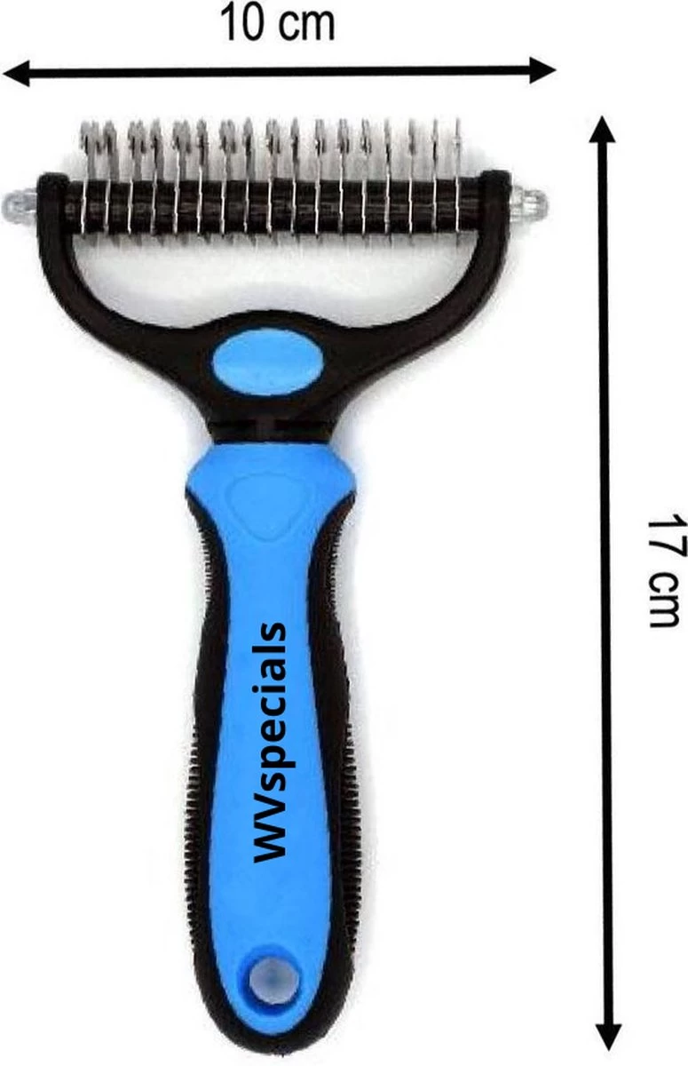Professionele 2-Zijdige Ondervacht Kam Voor Hond En Kat – Hondenborstel – Kattenborstel - Hondenkam –Anti Klit - Haarverwijderaar Voor Huisdieren - Pijnloos - – Klittenkam – Verwijdert Klitten – Voorkomt Haaruitval – Black Friday - Sinterklaas - Afbeelding 5