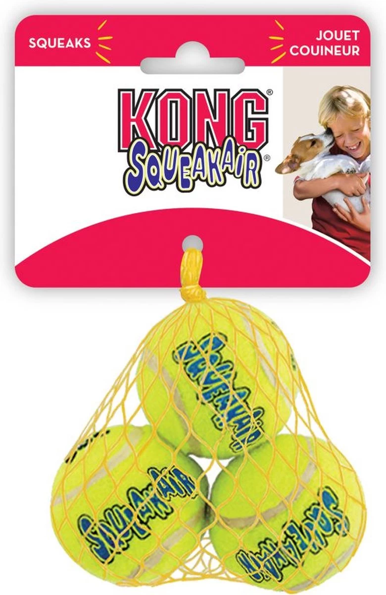 Kong Air Squacker Tennisbal - Hondenspeelgoed - Geel - M - Ø7,1 Cm - Afbeelding 11