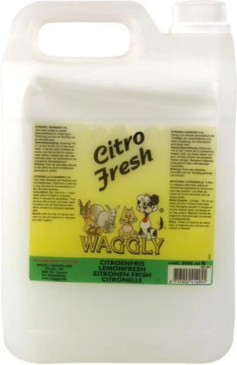 Waggly Citro Fresh Geurverwijderaar - 5 L - Afbeelding 3