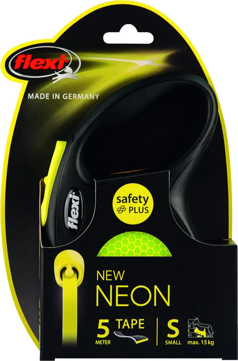 Flexi New Classic - Hondenriem Incl. Neon Band - Geel - S - 5 M - (<12 Kg) - Afbeelding 15