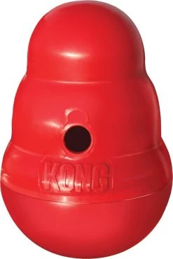 Kong Wobbler - Hondenspeelgoed - Rood - S - 15 X 11 Cm