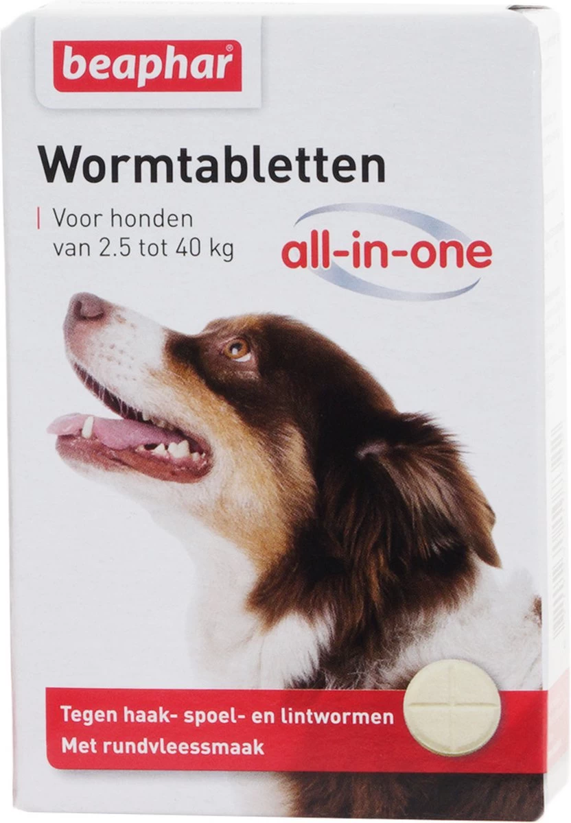 Beaphar All In One Ontwormingsmiddel - Hond 2.5-40 Kg - 4 Tabletten - Afbeelding 4